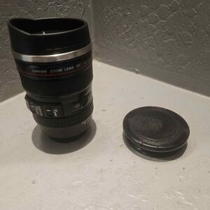 Fun Strata Camera Lens Plastic Travel Mug Drinkware